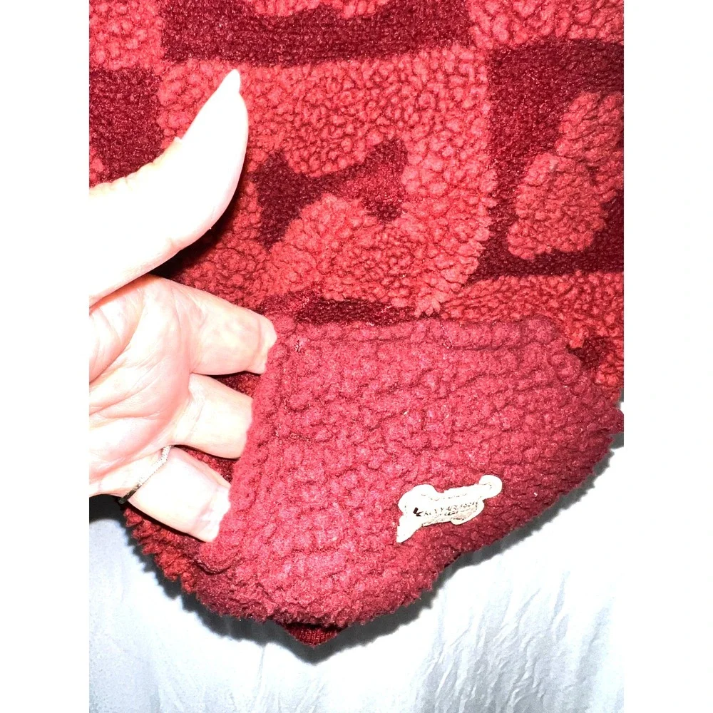 Koolaburra by UGG Dog Sweater Burgundy with Hoodie Large Soft Comfy Warm